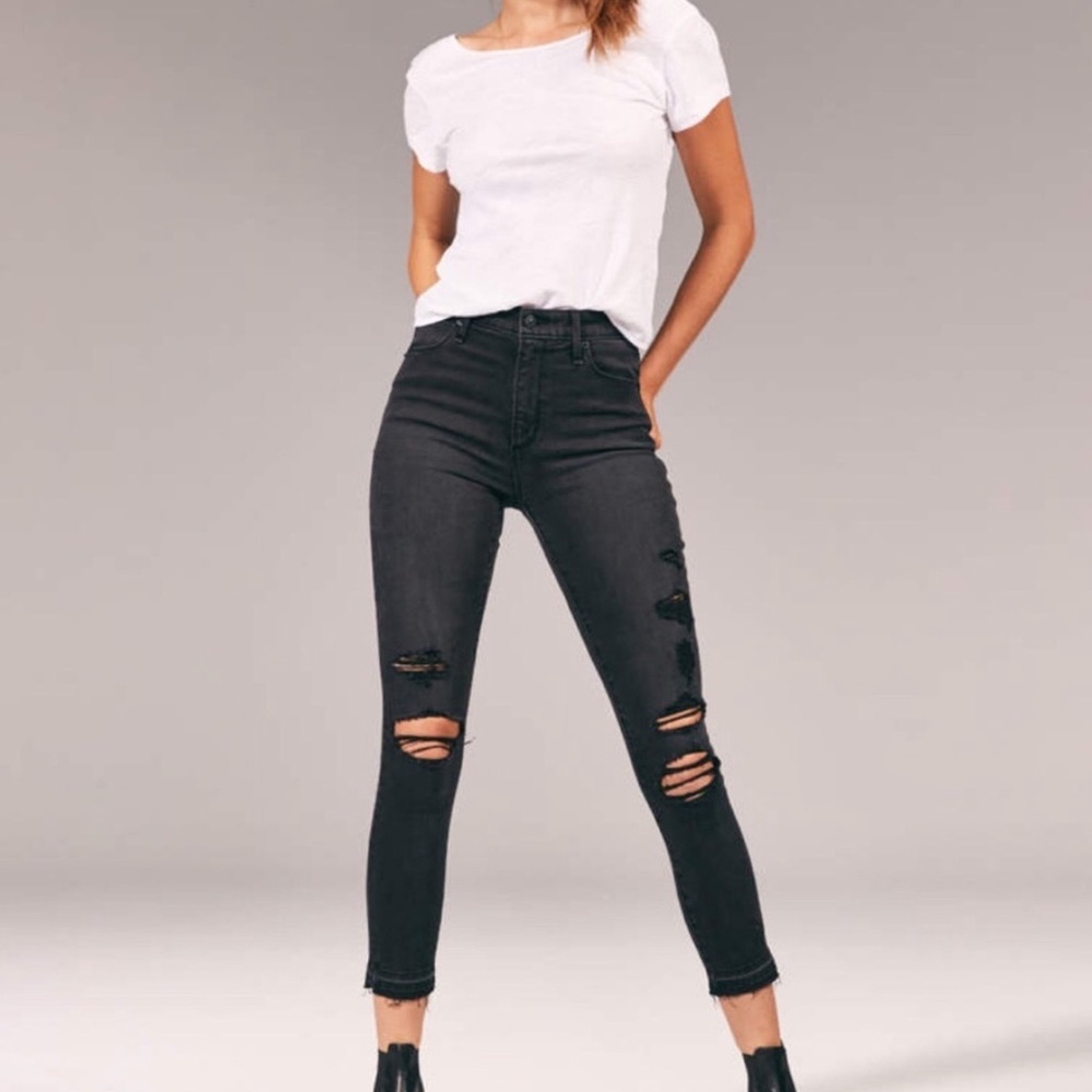 Abercrombie High Rise Super Skinny Ankle Jeans